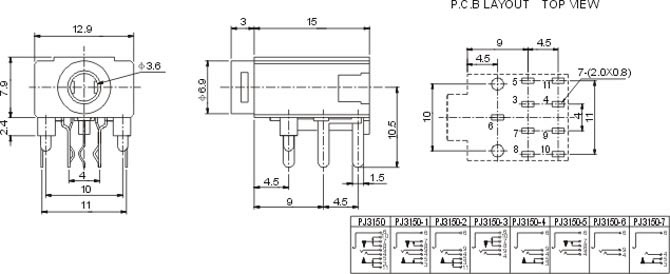 耳機(jī)插座PJ315A