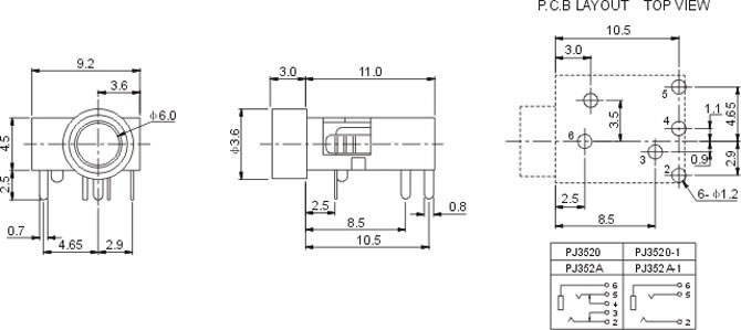 耳機插座PJ3520